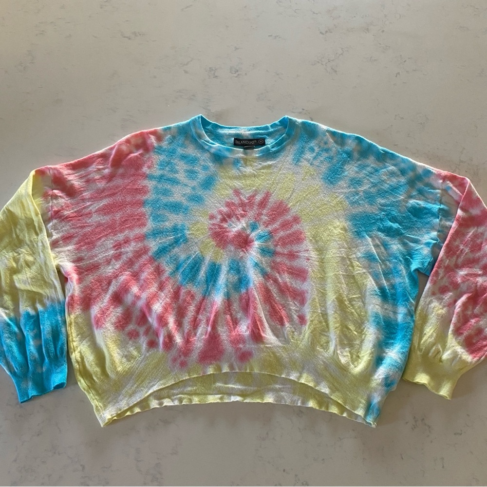 Blank NYC Good Days Tie Dye Lightweight Sweater Sz. XL (B1)